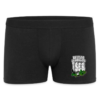 Bester Jahrgang 1956 Geburtsjahr Wein Weinglas - Männer Boxer Shorts - Schwarz - Vorne