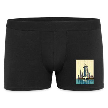 Horizon de Dubaï – Burj Khalifa et la ville moderne du désert - Boxer Homme - noir - Devant