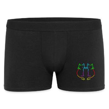 Chats arc-en-ciel LGBT Gay Pride - Boxer Homme - noir - Devant