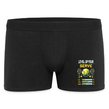 Kids Tennis Level Up your Serve Hoodie T-Shirt - Men's Boxer Shorts - black - Front
