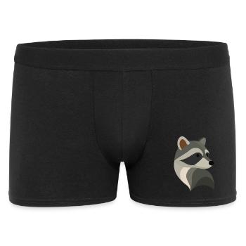 Playful Raccoon – Cute Animal Illustration - Men's Boxer Shorts - black - Front
