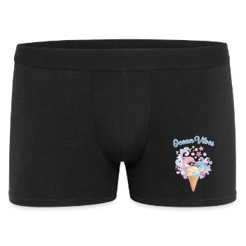 Cream & Dolphins Design 🍦🐬🐬 - Men's Boxer Shorts - black - Front