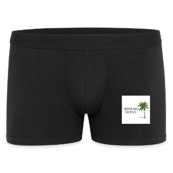 Tropischer Minusio Ticino Palmenmotiv - Männer Boxer Shorts - Schwarz - Vorne