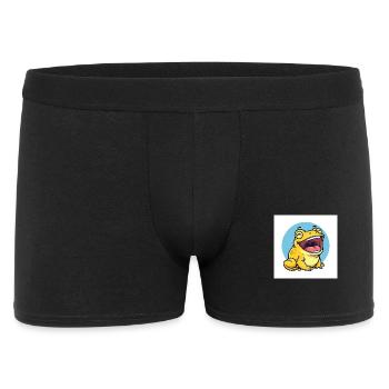 Grenouille qui rit en style dessin animé - Boxer Homme - noir - Devant