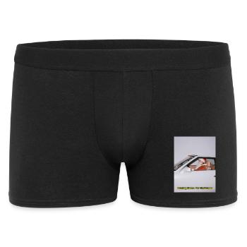 Weihnachtlicher Santa-Fahrzeugauftritt - Männer Boxer Shorts - Schwarz - Vorne
