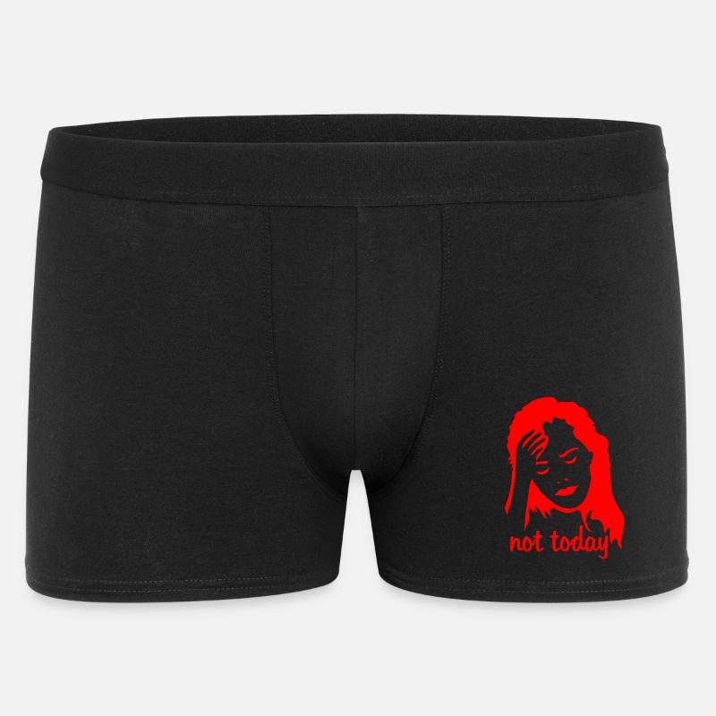 Frau hat Kopfschmerzen - Männer Boxer Shorts - Schwarz