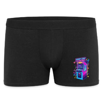 Retro Arcade Design für Gamer & Zocker - Männer Boxer Shorts - Schwarz - Vorne