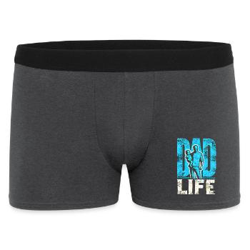 Dad Life Duo Silhouette Graphic, Best Fathers  - Men's Boxer Shorts - charcoal grey - Front