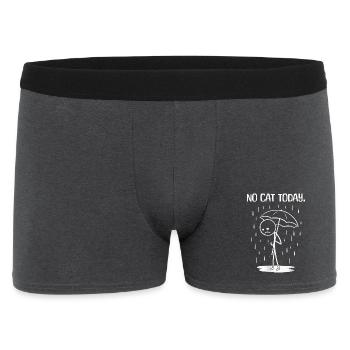 Lustiges Heute leider keine Katze - Männer Boxer Shorts - Anthrazit - Vorne