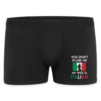 Femme italienne Dictons drôles - Boxer Homme - noir - Devant