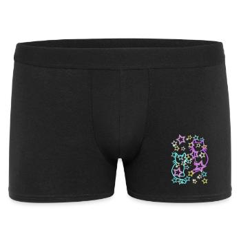 80s Retro Cats Kids Girls Boys - Men's Boxer Shorts - black - Front