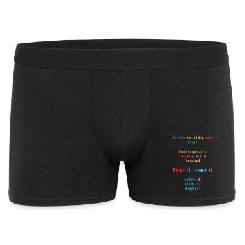T-shirt de citation de sentiments colorés - Boxer Homme - noir - Devant