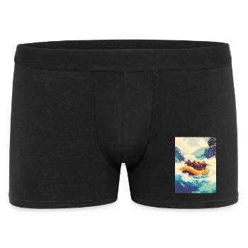 Rafting-Expedition in Wild Rapids - Männer Boxer Shorts - Schwarz - Vorne