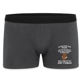 I'm Not Fat - lustige Mann Geschenkidee - Männer Boxer Shorts - Anthrazit - Vorne