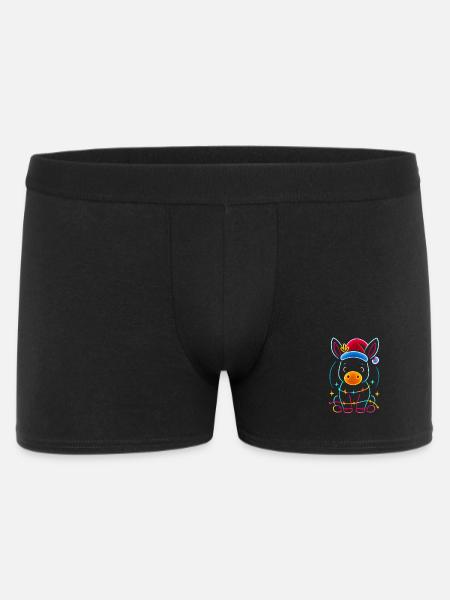 Donkey Elf Christmas Funny Gift - Men's Boxer Shorts - black