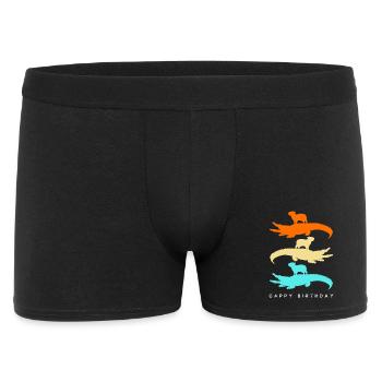 Happy birthday Capybara Alles Gute zum Geburtstag - Männer Boxer Shorts - Schwarz - Vorne