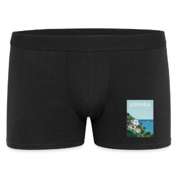 Spanish coastal idyll - Men's Boxer Shorts - black - Front