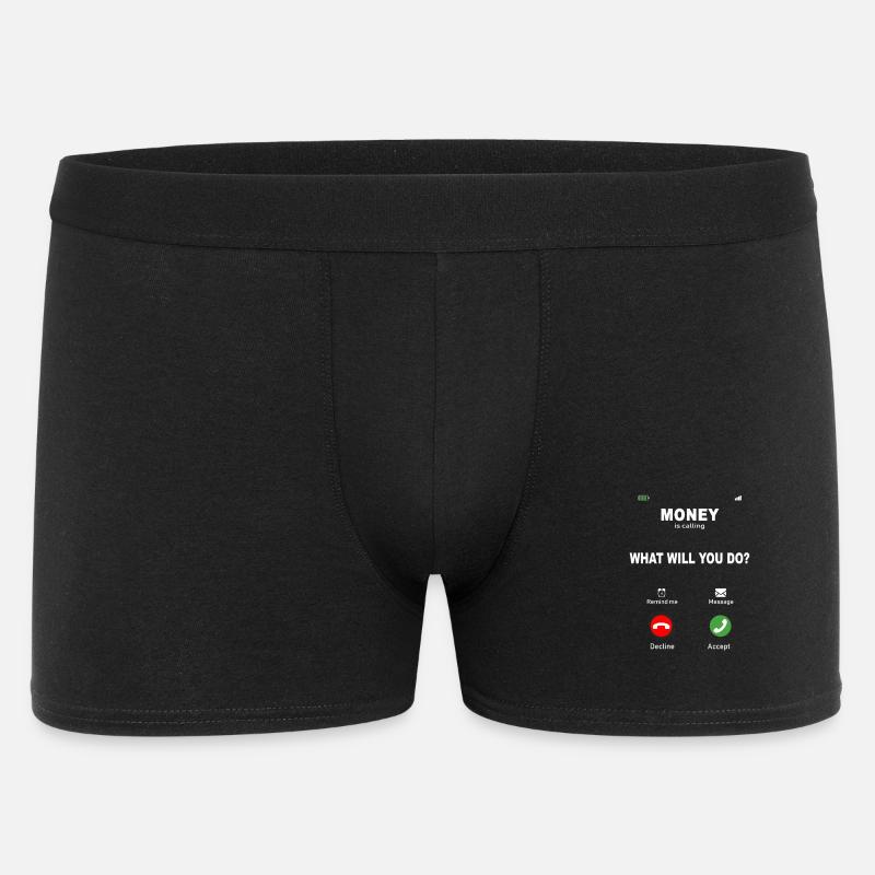 L’argent appelle – Conception des motivations - Boxer Homme - noir