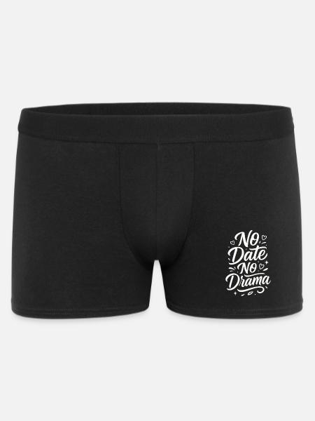 No Date No Drama – Valentine's Day Humor - Men's Boxer Shorts - black