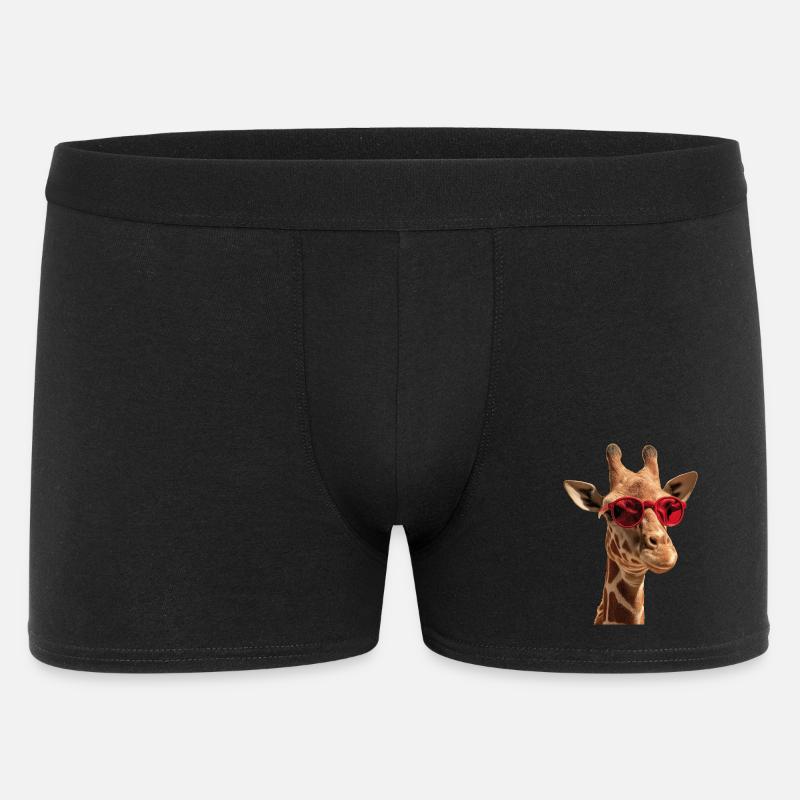 Giraffe Sonnenbrille - Männer Boxer Shorts - Schwarz