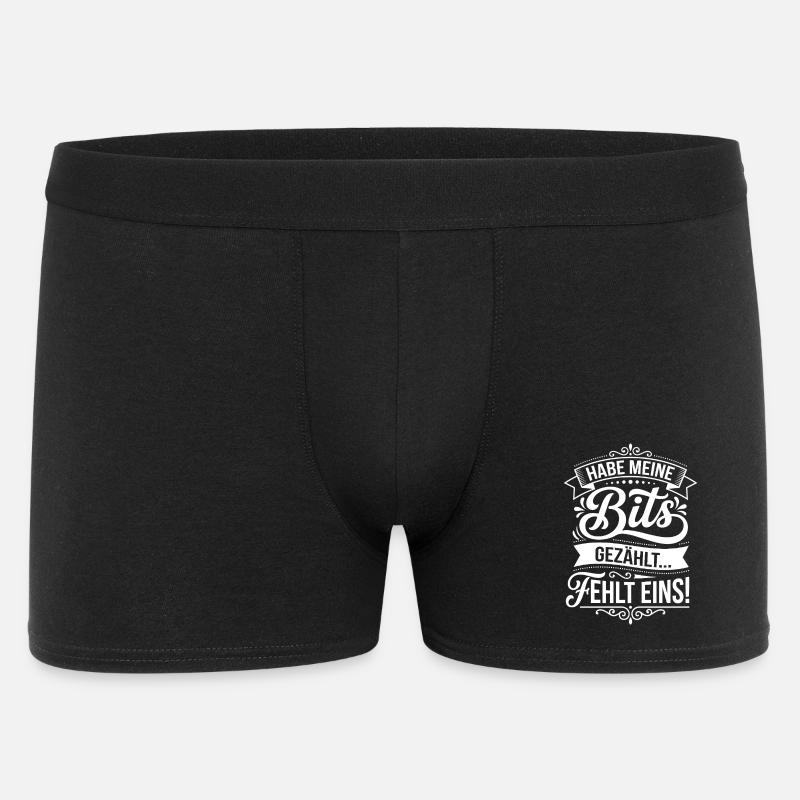 Counted my bits... One is missing! - Men's Boxer Shorts - black