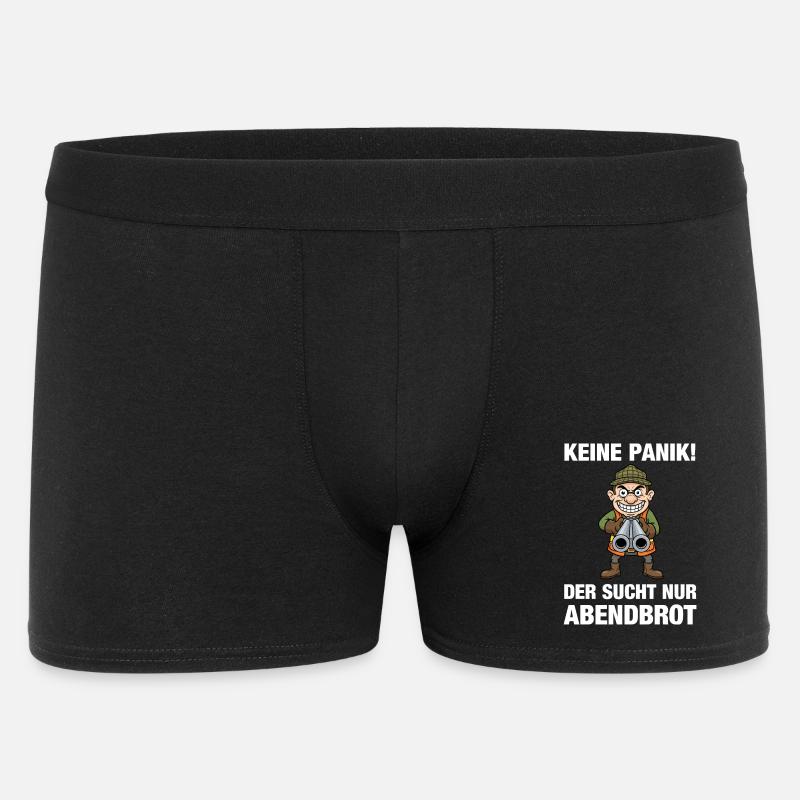 Jäger sucht Abendbrot - Männer Boxer Shorts - Schwarz
