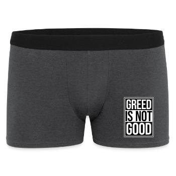 La cupidité n’est pas une bonne déclaration anticapitaliste Protestation - Boxer Homme - charbon - Devant