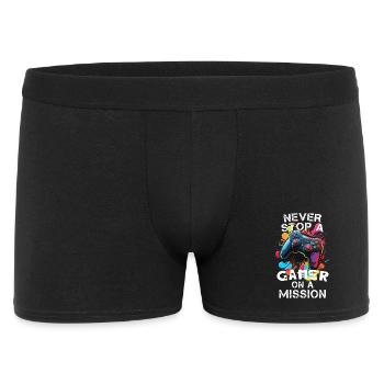 Gamer gaming enthusiast video games console funny - Men's Boxer Shorts - black - Front