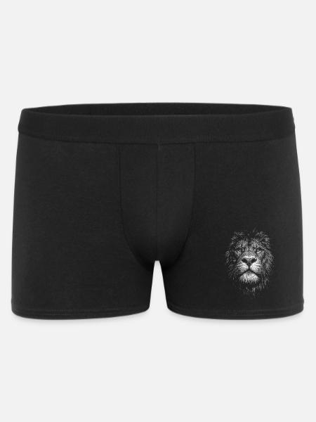 Löwe - Männer Boxer Shorts - Schwarz