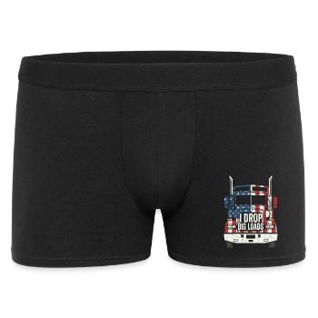 Conducteur patriotique de camion semi-remorque américain - Boxer Homme - noir - Devant