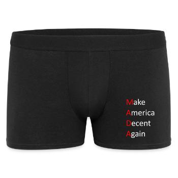 Make_America_Decent_Again - Boxer Homme - noir - Devant