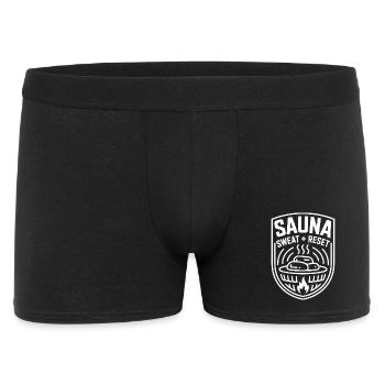 Sauna Sweat Reset Wellness Schwitzen - Männer Boxer Shorts - Schwarz - Vorne