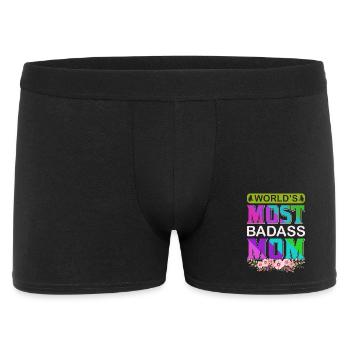 La Maman Badas du Monde – Cadeau fleuri audacieux pour la fête des mères - Boxer Homme - noir - Devant
