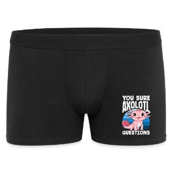 Mignon Axolotl Kawaii Amoureux des Axolotls - Boxer Homme - noir - Devant