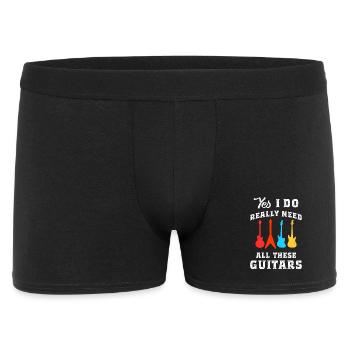 Gitarren Spruch - Männer Boxer Shorts - Schwarz - Vorne