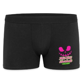 Biker Girl - Männer Boxer Shorts - Schwarz - Vorne