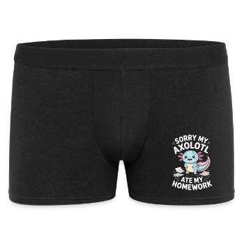 Axolotl Ate My Homework - Men's Boxer Shorts - black - Front