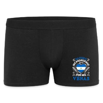 Nicaragua Flagge Stolz & Heimat - Männer Boxer Shorts - Schwarz - Vorne