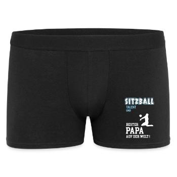 Sitzball Bester Papa Vater Vatertag Geburtstag - Männer Boxer Shorts - Schwarz - Vorne