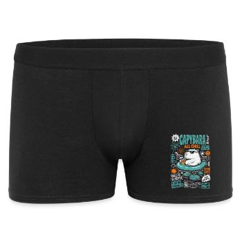 Capybara Tout détendu Animal drôle - Boxer Homme - noir - Devant