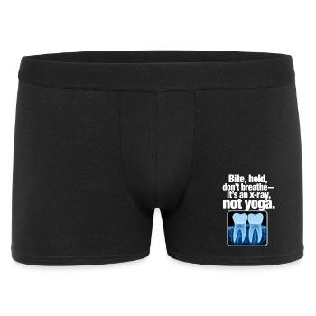 Humour drôle de dentiste aux radiographies, c’est une radiographie, pas du yoga - Boxer Homme - noir - Devant