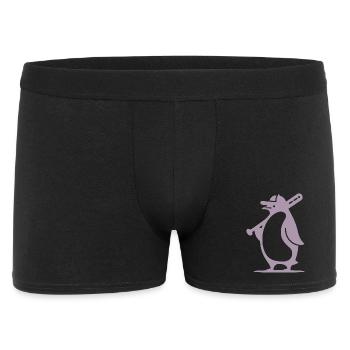 Penguin Baseball Player Silhouette - Men's Boxer Shorts - black - Front