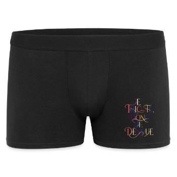Chromatisches Stricken in verzierten Buchstaben - Männer Boxer Shorts - Schwarz - Vorne