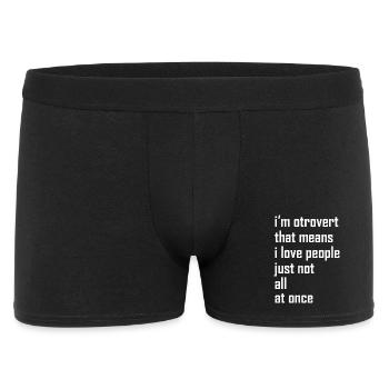 Otrovertiert - Männer Boxer Shorts - Schwarz - Vorne