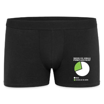 Werde ich pünktlich sein? Diagramm - Männer Boxer Shorts - Schwarz - Vorne
