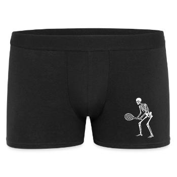 Skeleton spielt Tennis - Männer Boxer Shorts - Schwarz - Vorne