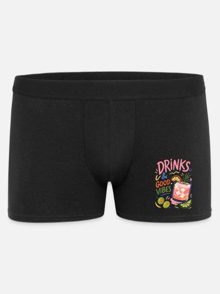 Bunter Cocktail Sommer Party Drinks - Männer Boxer Shorts - Schwarz