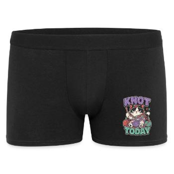 Knot Today Cat with Wool - Men's Boxer Shorts - black - Front