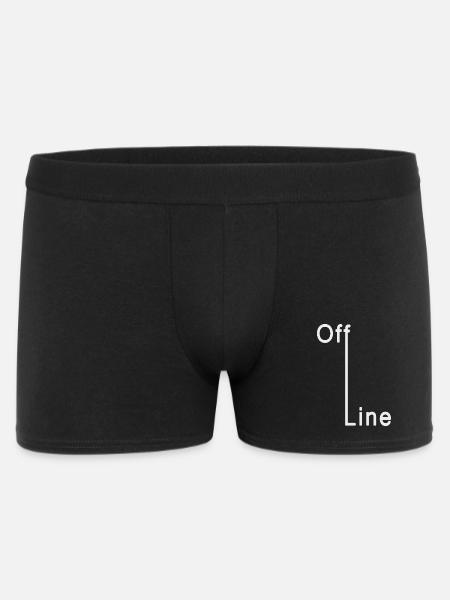 Off Line - Männer Boxer Shorts - Schwarz