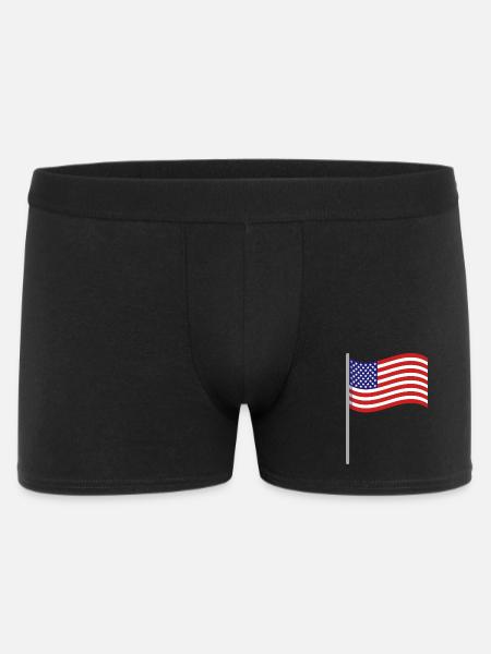 Flagge der Vereinigten Staaten - Männer Boxer Shorts - Schwarz